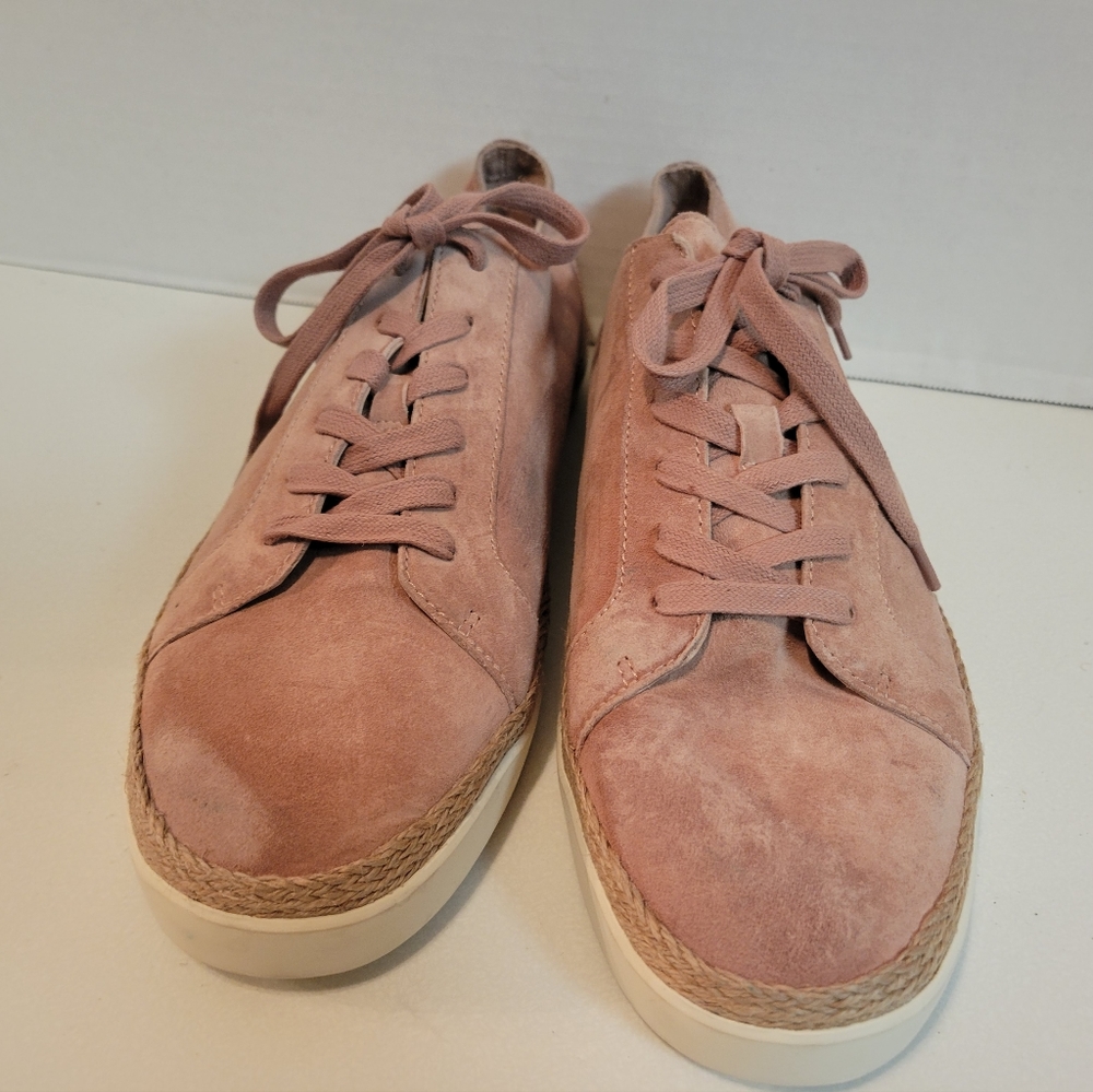 Vince Blush Pink Suede Lace-Up Sneakers